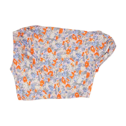 Multi Floral Cropped Blouse
