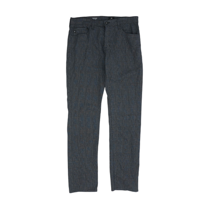 Charcoal Plaid Slim Pants