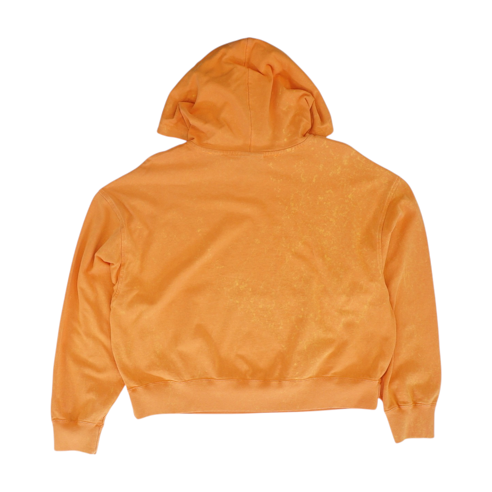 Orange Solid Hoodie Pullover