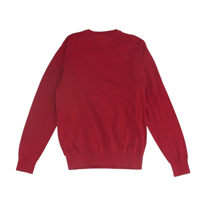 Red Solid Pullover Sweater