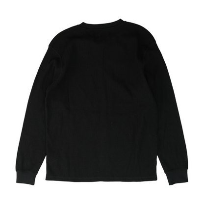Black Solid Henley T-Shirt