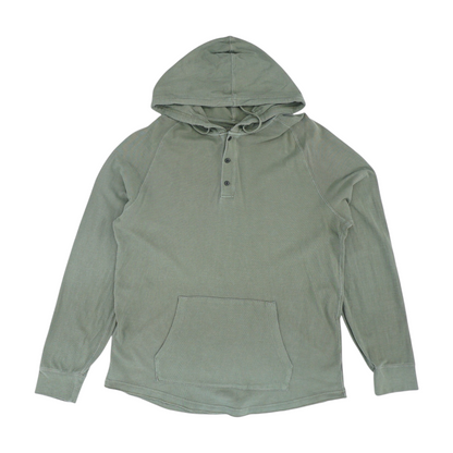Green Solid Hoodie Pullover