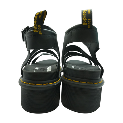 Black Wedged Sandals