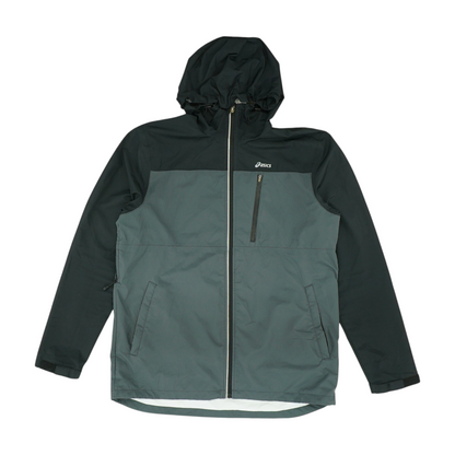 Gray Color Block Rain Jacket