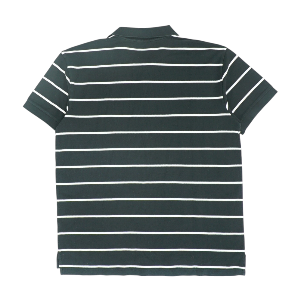 Black Striped Short Sleeve Polo