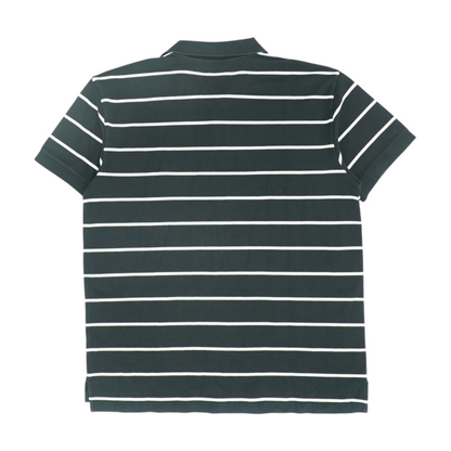 Black Striped Short Sleeve Polo
