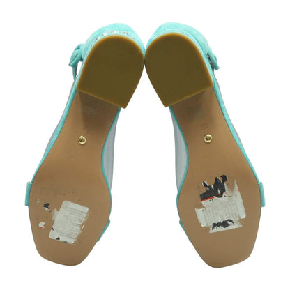 Teal Flat Sandals