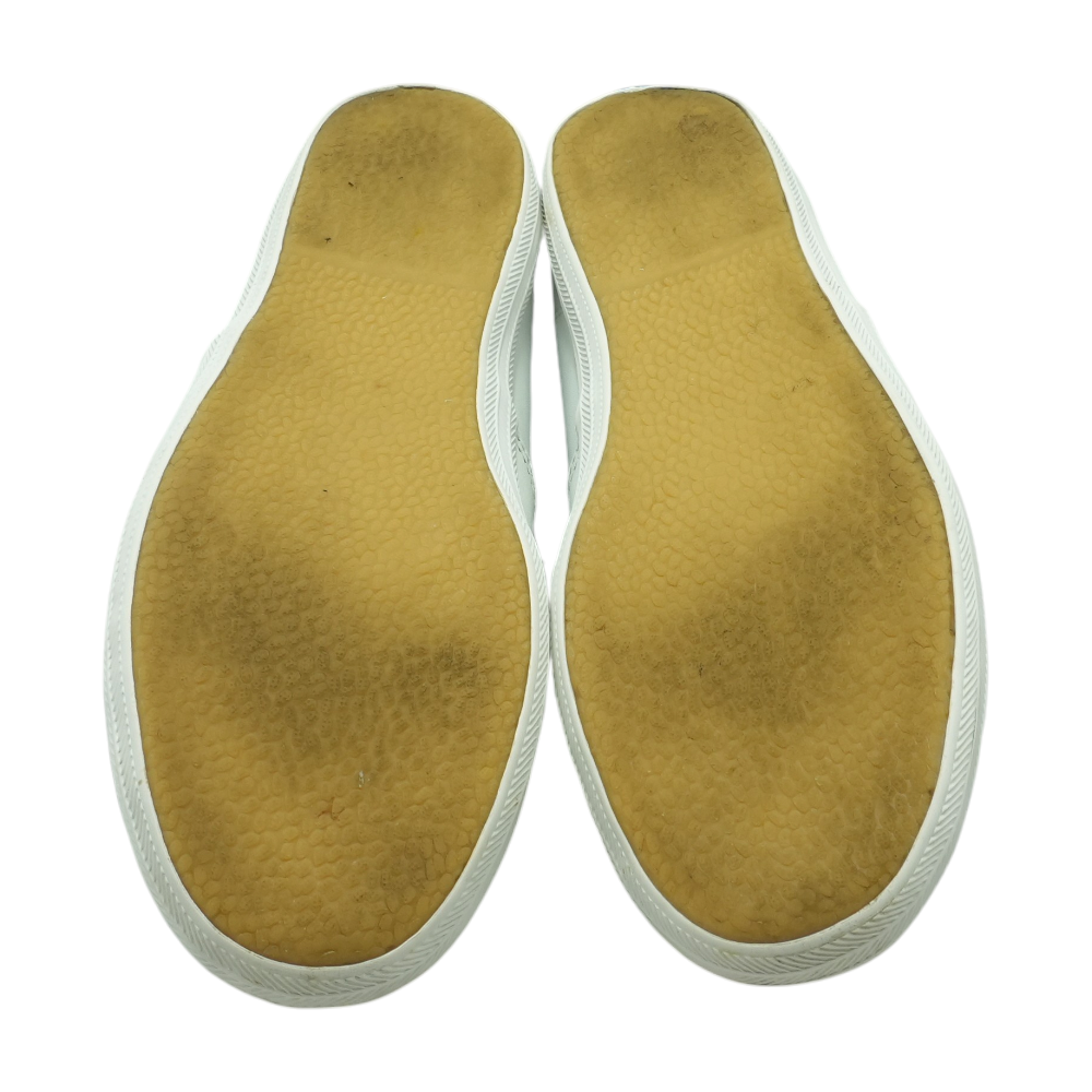 White Low-Top Athletic Shoes