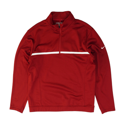 Red Solid 1/4 Zip Pullover