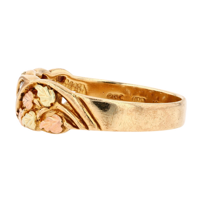 10K Two-Tone Gold Diamond Band Ring