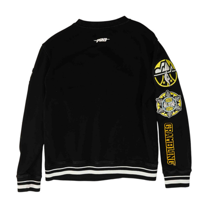 Black Solid Sweatshirt Pullover