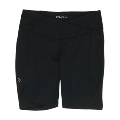 Black Solid Active Shorts