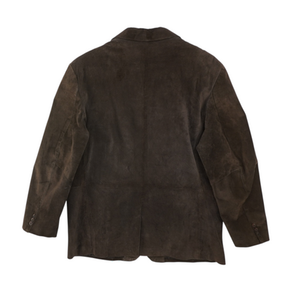 Brown Solid Leather Jacket