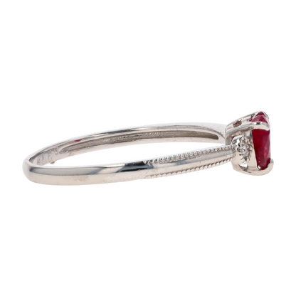 Platinum Ruby Fashion Ring