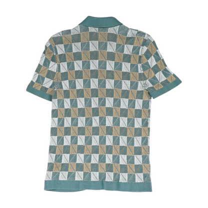 Green Check Short Sleeve Button Down