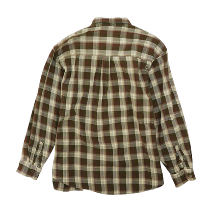 Brown Plaid Flannel Button Down