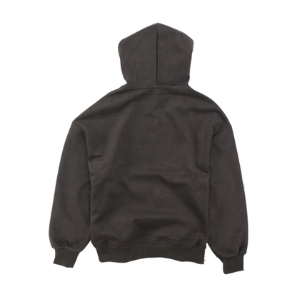 Gray Solid Hoodie Pullover