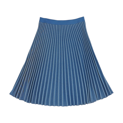 Blue Striped Midi Skirt
