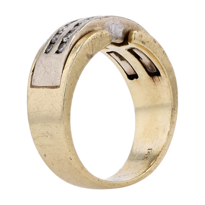 1/5 ctw 14K Two-Tone Gold Diamond Band