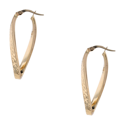 14K Yellow Gold Hoop Earrings