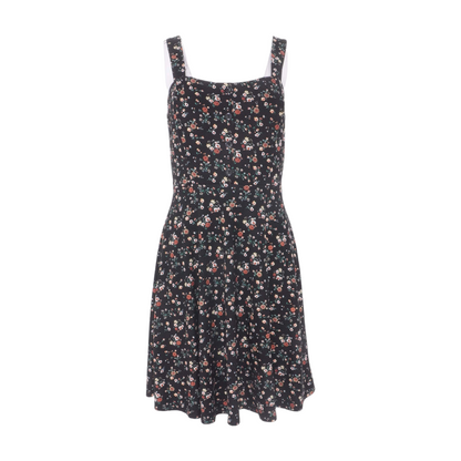 Black Floral Midi Dress
