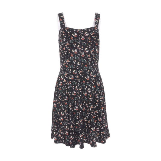 Black Floral Midi Dress