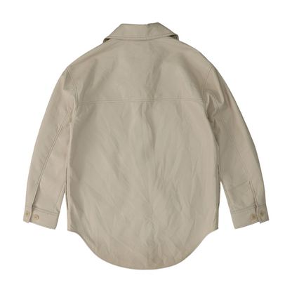 Beige Solid Jacket