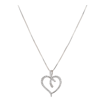 5/8 ctw 14K White Gold Diamond Pendant Necklace