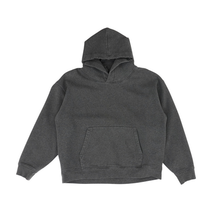 Gray Solid Hoodie Pullover