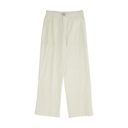 Beige Striped Pants