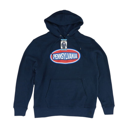 Navy Graphic Hoodie Pullover