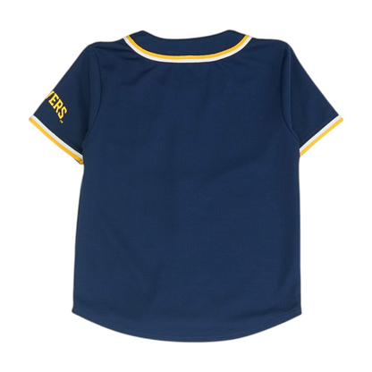 Boys' Navy Milwaukee Brewers Short Sleeve Jersey