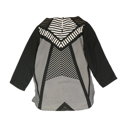Black Striped 3/4 Sleeve Blouse
