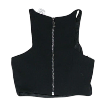 Black Solid Sleeveless Blouse