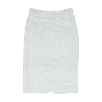 White Floral Midi Skirt