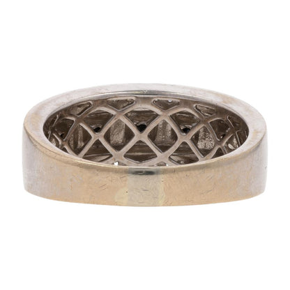 1/3 Ct 10K White Gold Black Stone And Diamond Band
