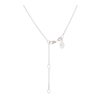 14K White Gold Diamond Circles With Onyx And Rose Gold Circles Pendant Necklace
