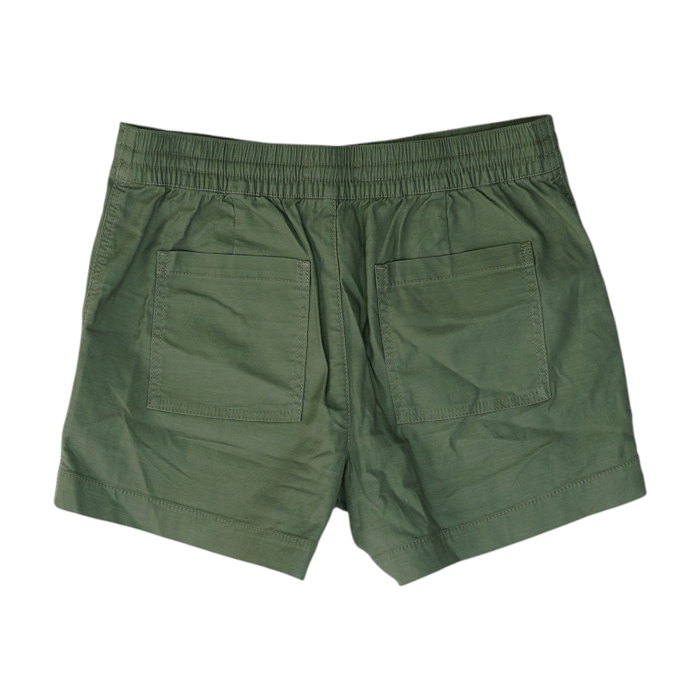 Green Solid Chino Shorts