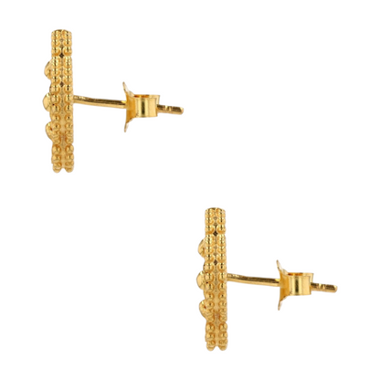 14K Yellow Gold Stud Earrings