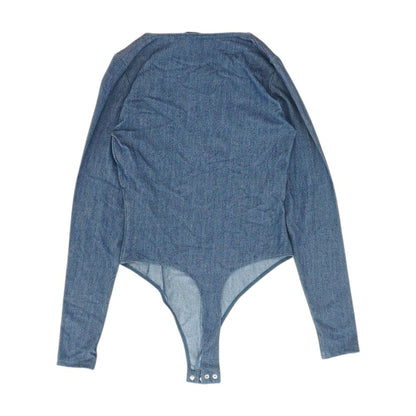 Blue Bodysuit Blouse