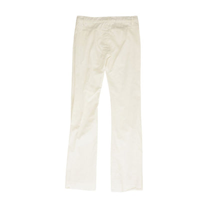 White Solid Chino Pants