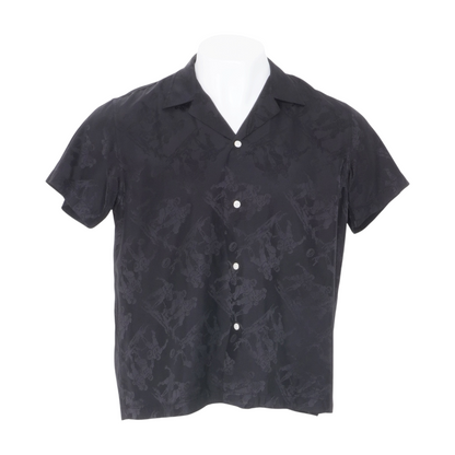 Black Football Jacquard Bowling Shirt