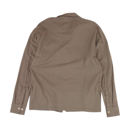 Gray Solid Long Sleeve Button Down