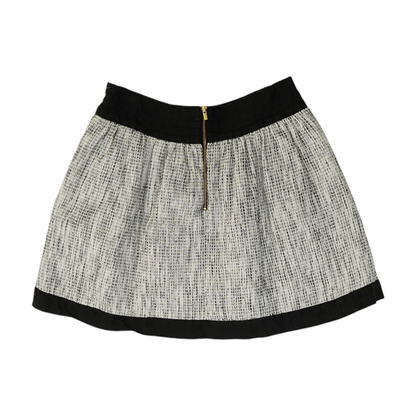 White Print Mini Skirt