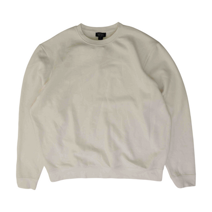 White Tall Solid Sweatshirt Pullover