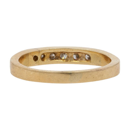 3/4 Ct 10K Gold Channel Set Round Diamond Band