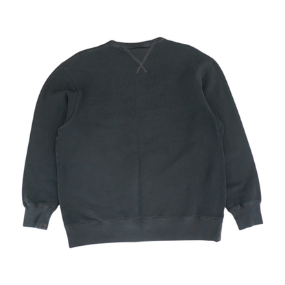 Vintage Black Solid Sweatshirt Pullover