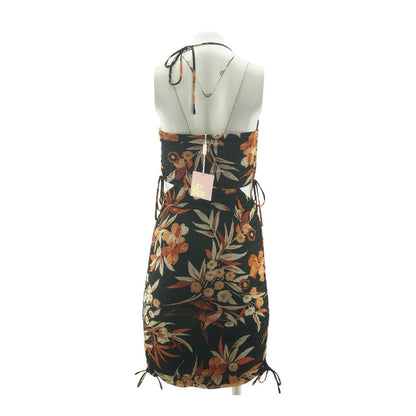 Black Floral Midi Dress