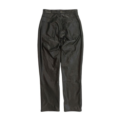Black Solid Five Pocket Pants