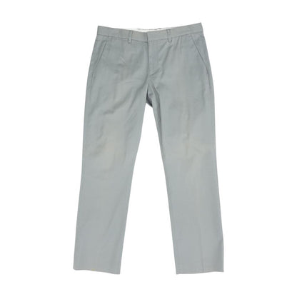 Gray Solid Dress Pants